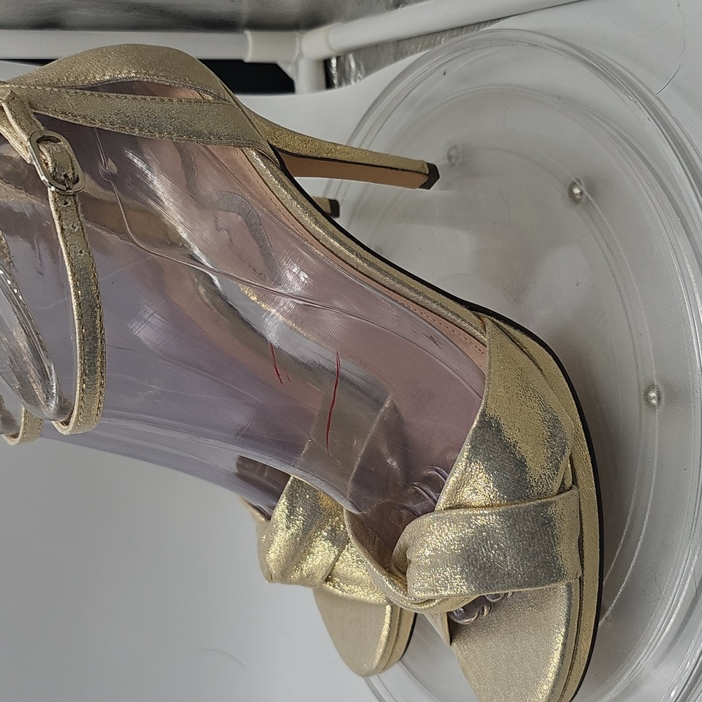 K NINA WOMENS SIZE 9m GOLD 4” HEELS - Picture 6 of 11